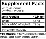 Quercetin + Nettles (90 Capsules) Supplement Facts