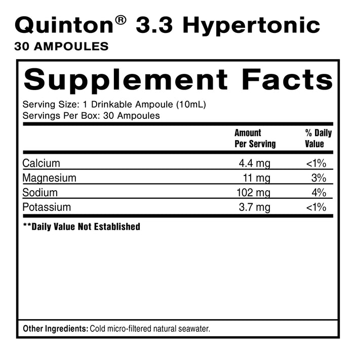 Original Quinton Hypertonic (30 Ampoules)