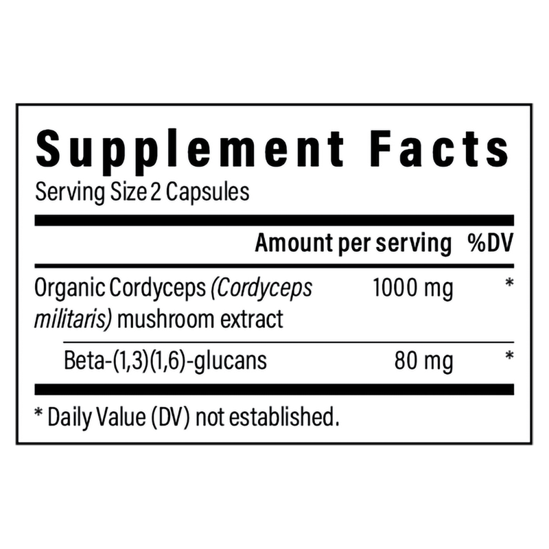 Organic Cordyceps-M Extract Capsules (120 Capsules)