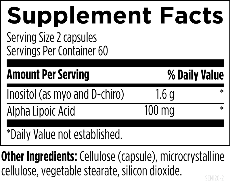 Sensitol (120 Capsules) Supplement Facts