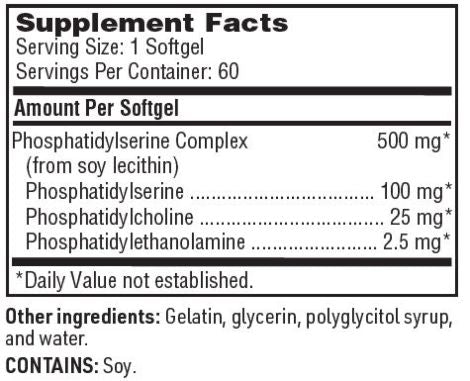 SeraBella Plus (Phosphatidyl Serine) (60 Softgels)-Vitamins & Supplements-Klaire Labs - SFI Health-Pine Street Clinic