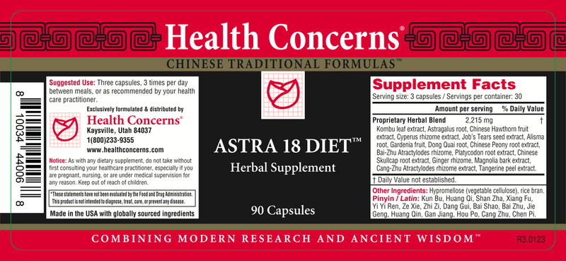 Astra 18 Diet (90 Capsules)