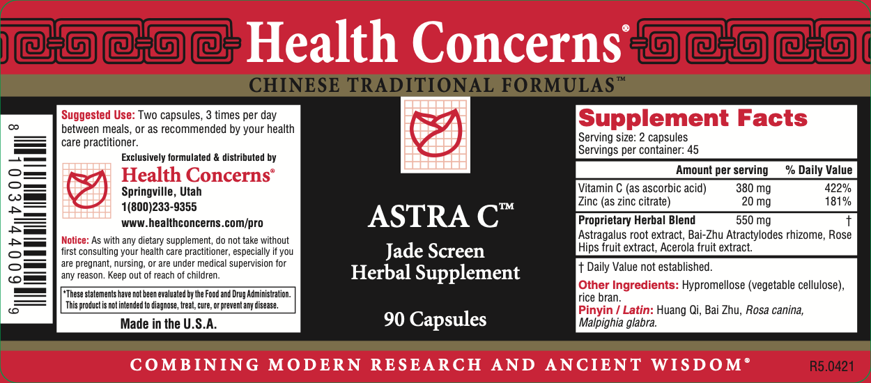 Health Concerns - Astra C (90 Capsules) - 