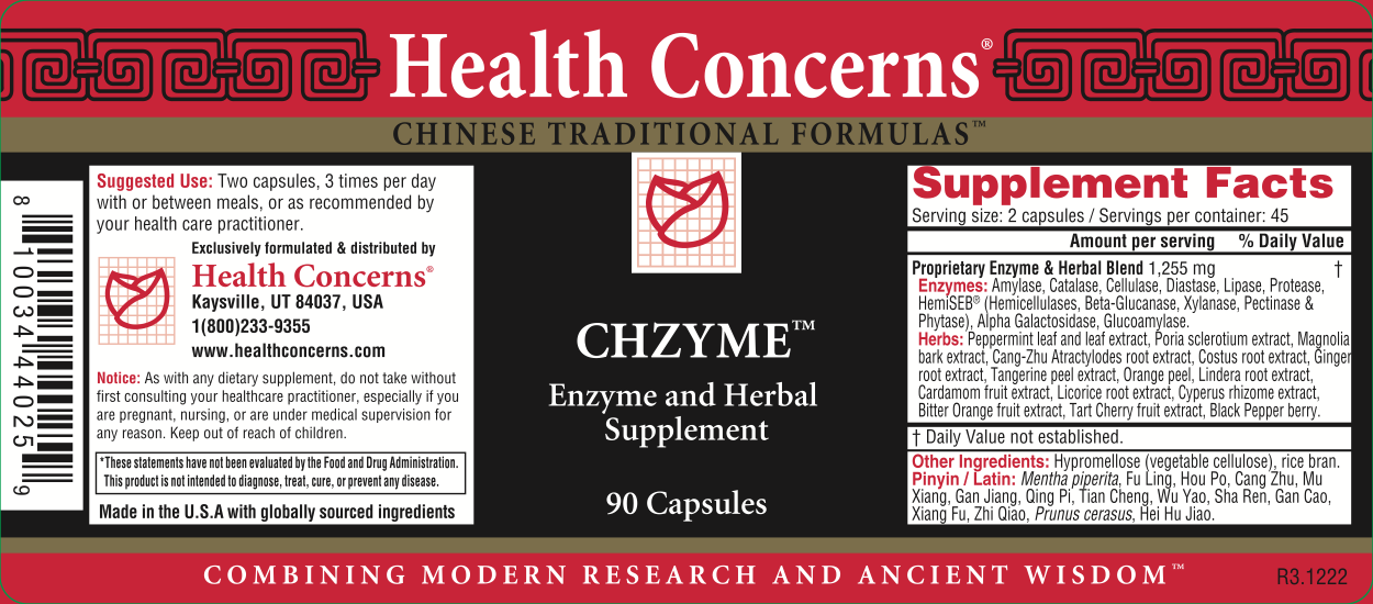 Health Concerns - Chzyme (90 Capsules) - 