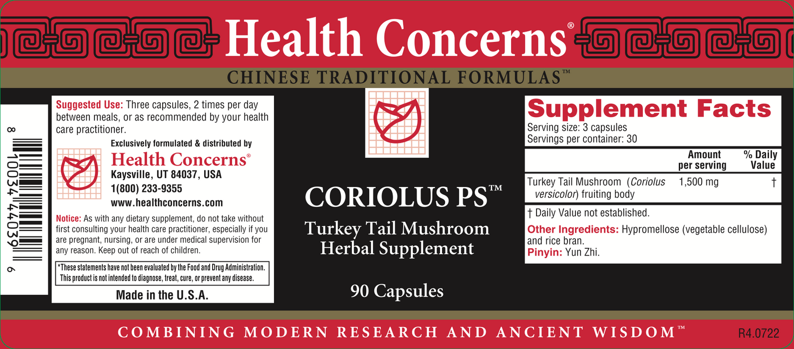 Coriolus PS (90 Capsules)-Vitamins & Supplements-Health Concerns-Pine Street Clinic