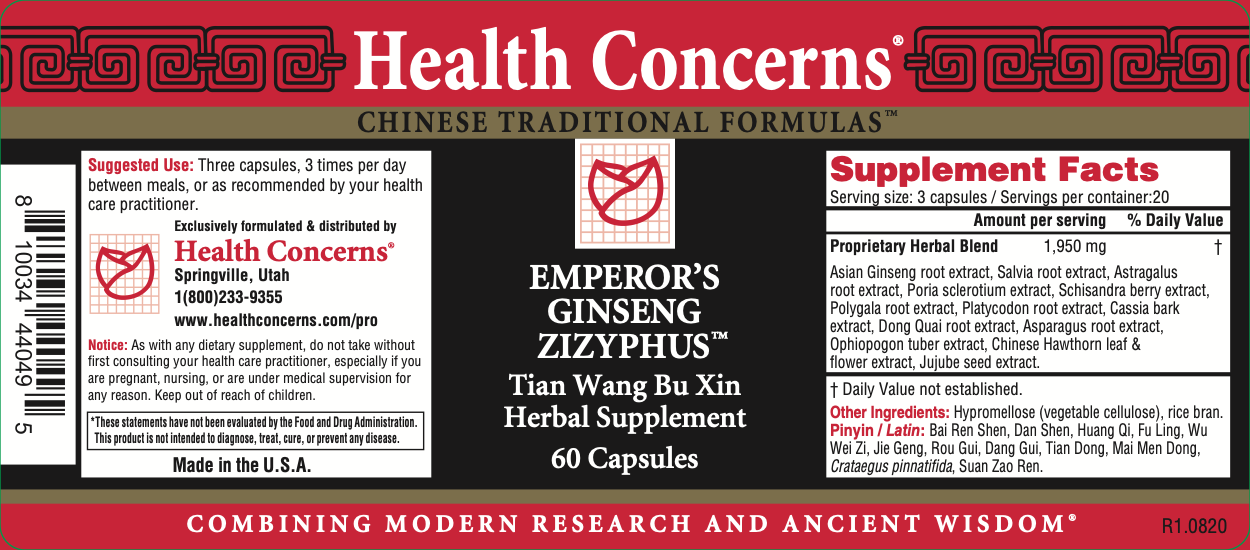 Health Concerns - Emperor's Ginseng Zizyphus (60 Capsules) - 