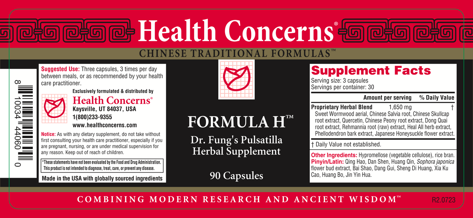 Health Concerns - Formula H (90 Capsules) - 