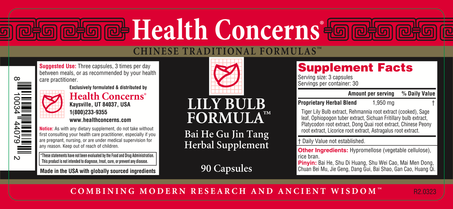 Lily Bulb (90 Capsules)-Vitamins & Supplements-Health Concerns-Pine Street Clinic