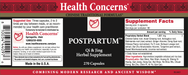 Health Concerns - Postpartum (270 Capsules) - 