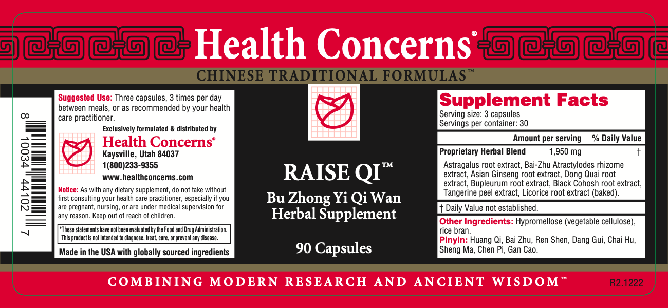 Health Concerns - Raise Qi (90 Capsules) - 