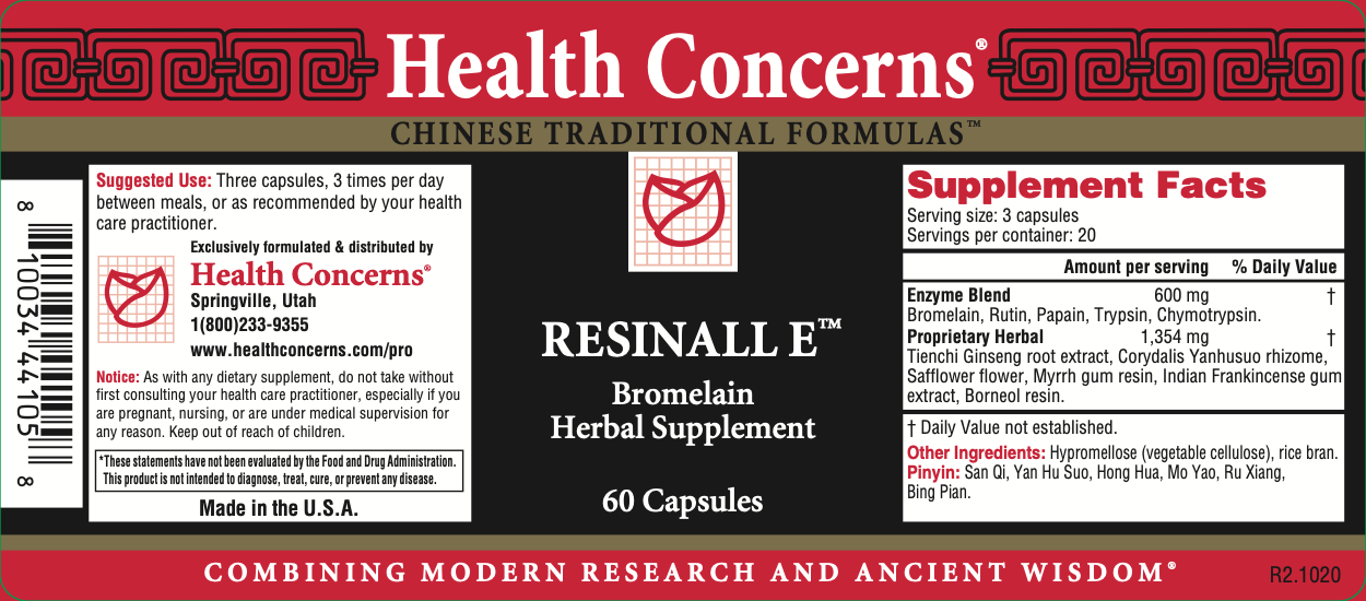 Health Concerns - Resinall E Caps (60 Capsules) - 