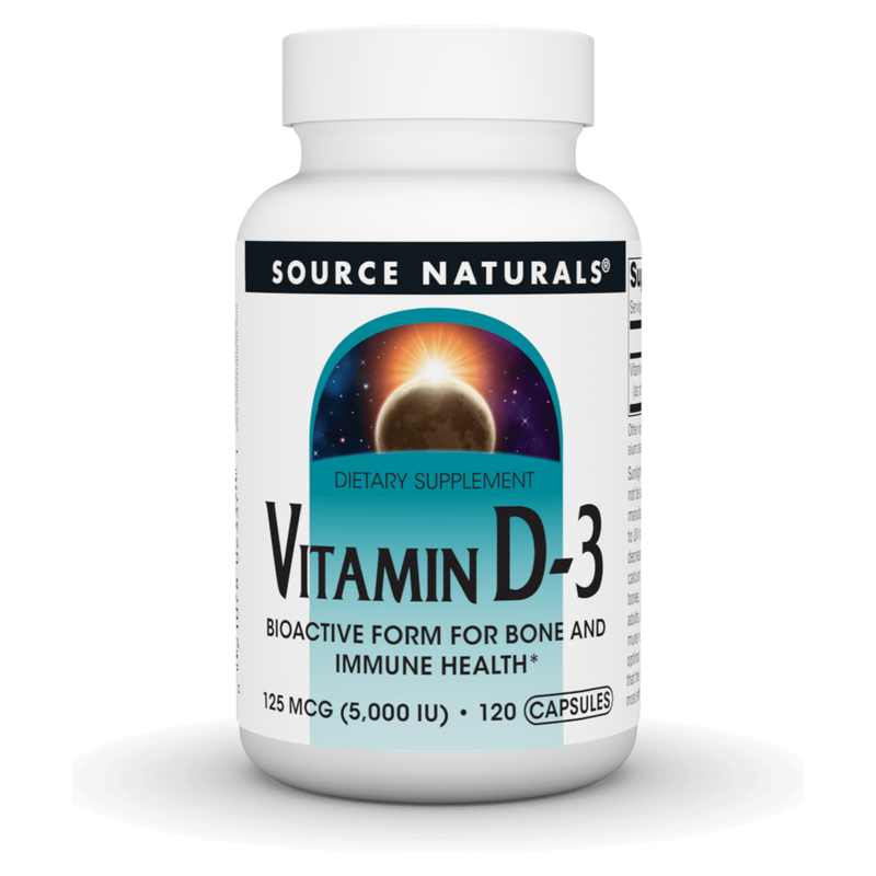 Vitamin D-3 5000 IU Capsules (120 Capsules)