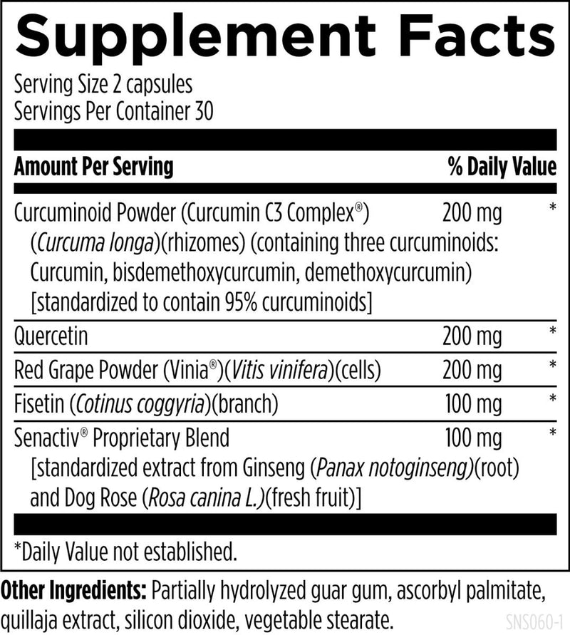 Senolytic Synergy (60 Capsules) Supplement Facts