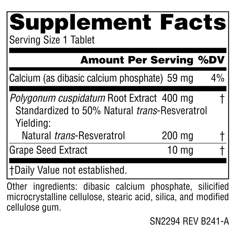 Resveratrol 200 mg (120 Tablets)