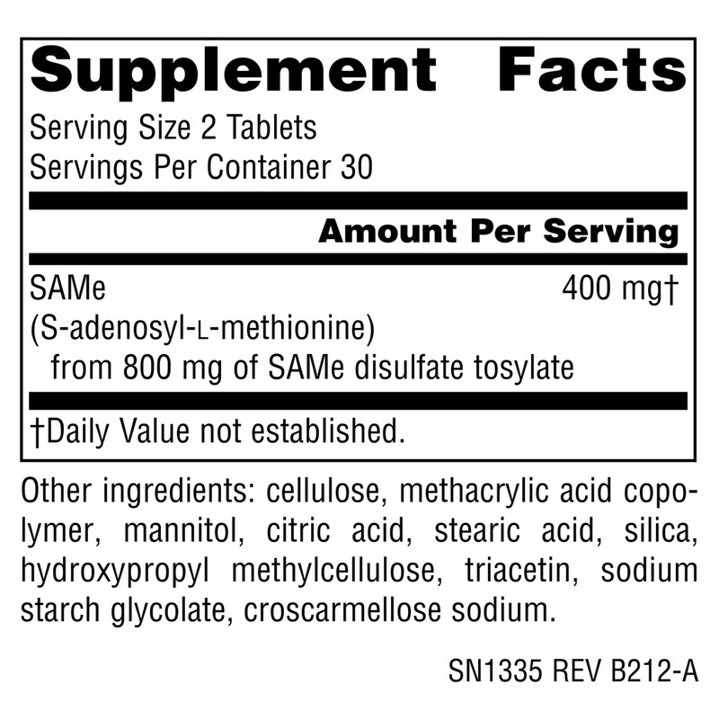SAMe 200 mg Enteric Coated (60 Tablets)