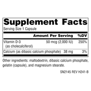 Vitamin D-3 2000 IU Capsules (200 Capsules)