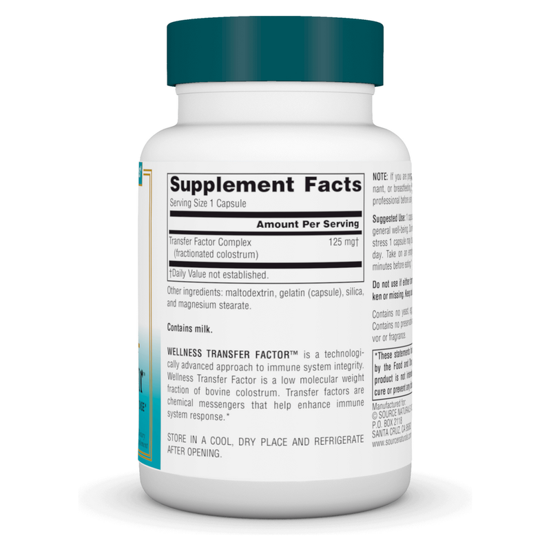 Wellness Transfer Factor 125 mg (60 Capsules)