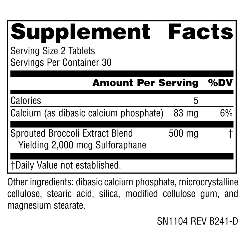 Broccoli Sprouts Extract 250 mg (60 Tablets)