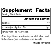 L-Lysine 1000 mg (100 Tablets)