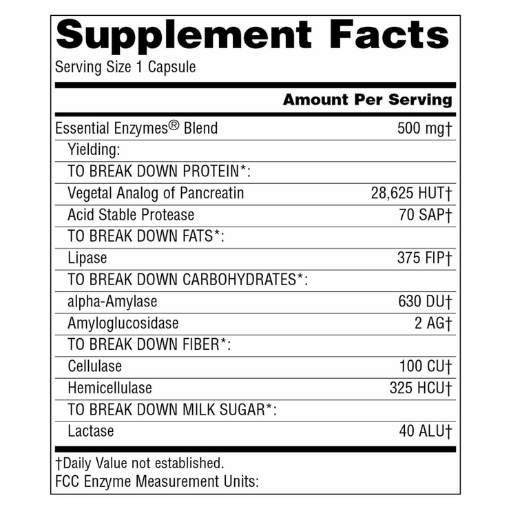 Essential Enzymes 500 mg