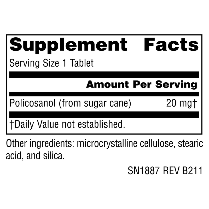 Policosanol 20 mg (60 Tablets)