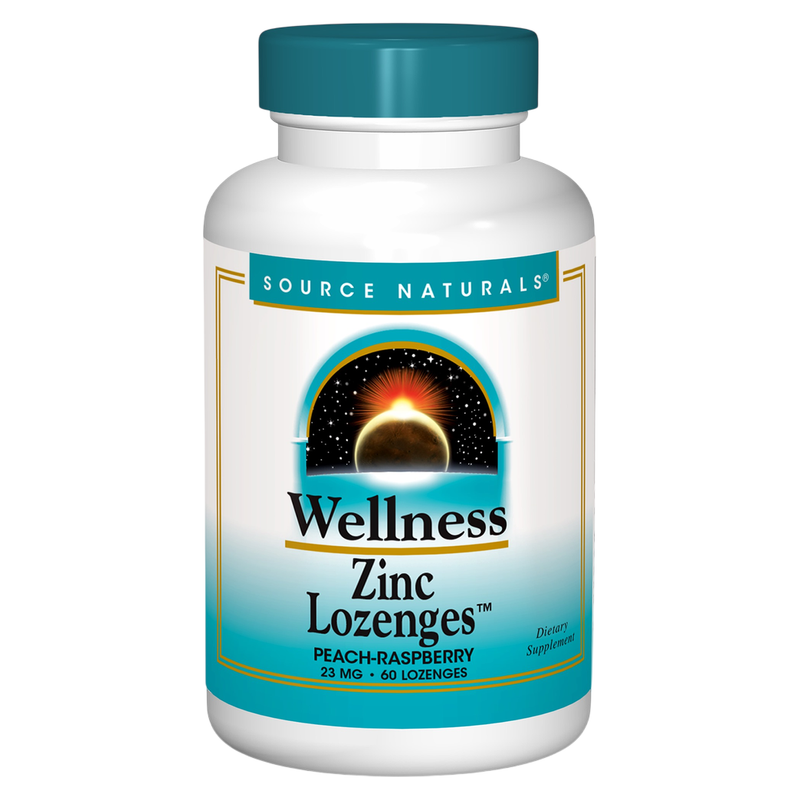 Wellness Zinc Lozenges 23 mg Peach-Raspberry (60 Lozenges)