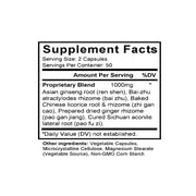 Fu Zi Li Zhong Tang (Aconite, Ginseng & Ginger Combination) (100 Capsules) - Supplement Facts