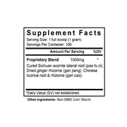 Si Ni Tang (Aconite, Ginger & Licorice Combination) (100 Grams Granules) - Supplement Facts