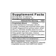 Zuo Gui Wan (Achyranthes & Rehmannia Formula) (100 Capsules) - Supplement Facts