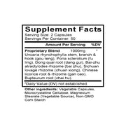 Yi Gan San (Bupleurum Formula) (100 Capsules) - Supplement Facts