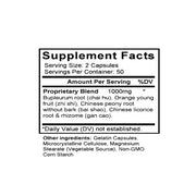Si Ni San (Bupleurum & Chih-shih Formula) (100 Capsules) - Supplement Facts