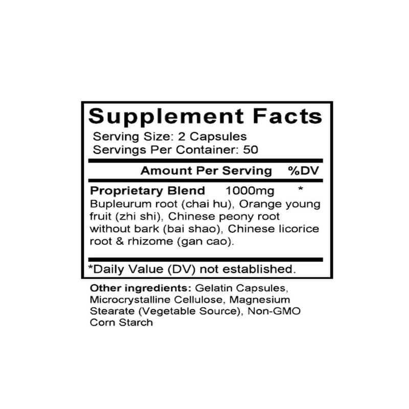 Si Ni San (Bupleurum & Chih-shih Formula) (100 Capsules) - Supplement Facts