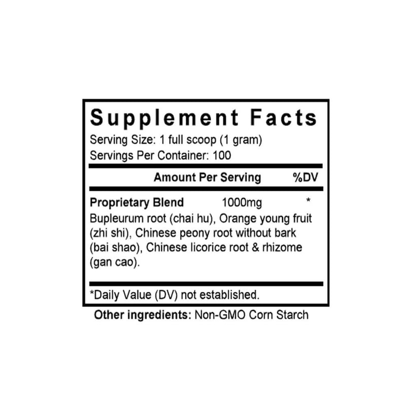 Si Ni San (Bupleurum & Chih-shih Formula) (100 Grams Granules) - Supplement Facts