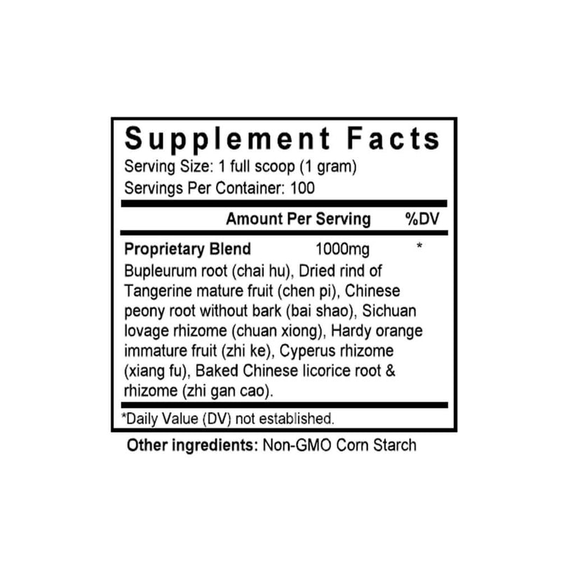 Chai Hu Shu Gan Tang (Bupleurum & Cyperus Combination) (100 Grams Granules) - Supplement Facts