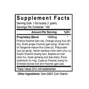 Zhu Ru Wen Dan Tang (Bamboo & Ginseng Combination) (100 Grams Granules) - Supplement Facts