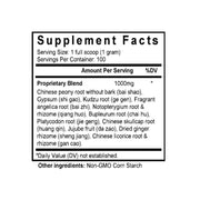 Chai Ge Jie Ji Tang (Bupleurum & Pueraria Combination) (100 Grams Granules) - Supplement Facts