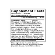 Chai Hu Qing Gan Tang (Bupleurum & Rehmannia Combination) (100 Capsules) - Supplement Facts