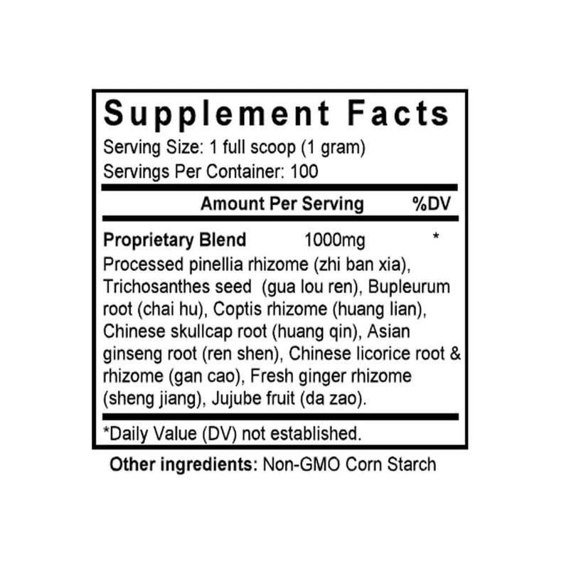 Chai Xian Tang (Bupleurum & Scute Combination) (100 Grams Granules) - Supplement Facts