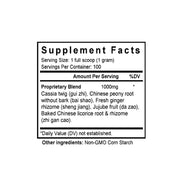 Gui Zhi Tang (Cinnamon Combination) (100 Grams Granules) - Supplement Facts