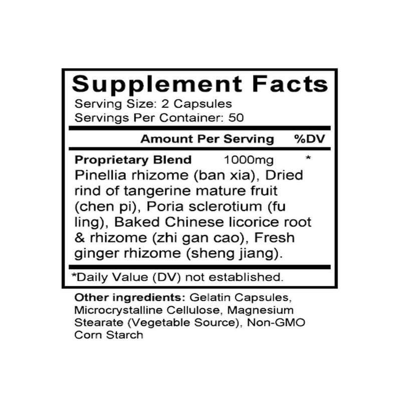 Er Chen Tang (Citrus & Pinellia Combination) (100 Capsules) - Supplement Facts