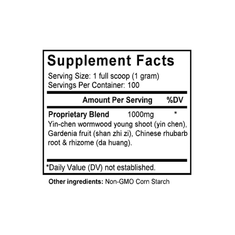 Yin Chen Hao Tang (Capillaris Combination) (100 Capsules) - Supplement Facts