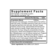 Shu Jing Huo Xue Tang (Bian Fang) (Chin-chiu & Corydalis Combination) (100 Grams Granules) - Supplement Facts