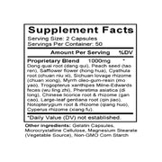 Shen Tong Zhu Yu Tang (Cnidium & Chiang-huo Combination) (100 Capsules) - Supplement Facts
