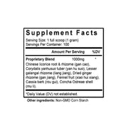 An Zhong San (Fennel & Galanga Formula) (100 Grams Granules) - Supplement Facts