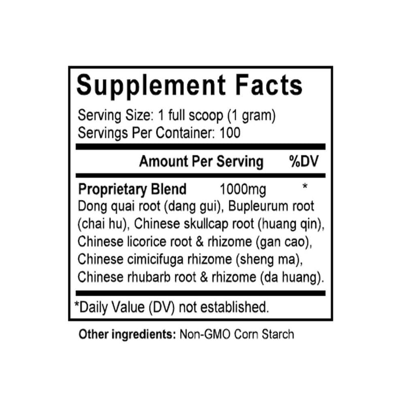 Yi Zi Tang (Cimicifuga Combination) (100 Grams Granules) - Supplement Facts