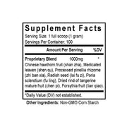 Bao He Wan (Citrus & Crataegus Formula) (100 Grams Granules) - Supplement Facts