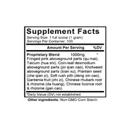Ba Zheng San (Bian Fang) (Dianthus Formula) (100 Grams Granules) - Supplement Facts