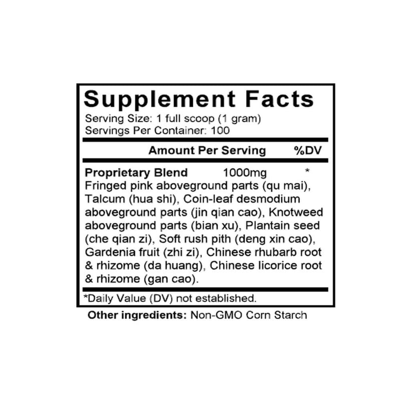 Ba Zheng San (Bian Fang) (Dianthus Formula) (100 Grams Granules) - Supplement Facts