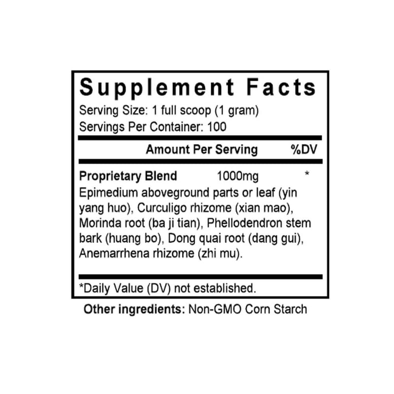 Er Xian Tang (Epimedium & Curculigo Combination) (100 Grams Granules) - Supplement Facts