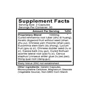 You Gui Wan (Eucommia & Rehmannia Formula) (100 Capsules) - Supplement Facts